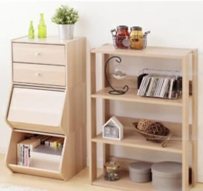 Amazon｜ラック 棚 スリム 4段 収納棚 木製 木製ラック 収納 収納棚