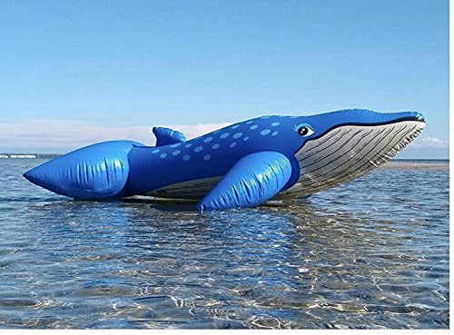 Amazon.co.jp: 空気ビニール風船 浮き輪 クジラ ブルー フロート 海外