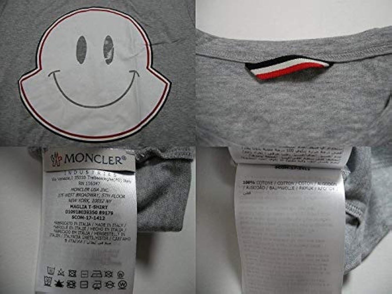Amazon | [モンクレール] ニコちゃんロゴTシャツ にこちゃん スマイル