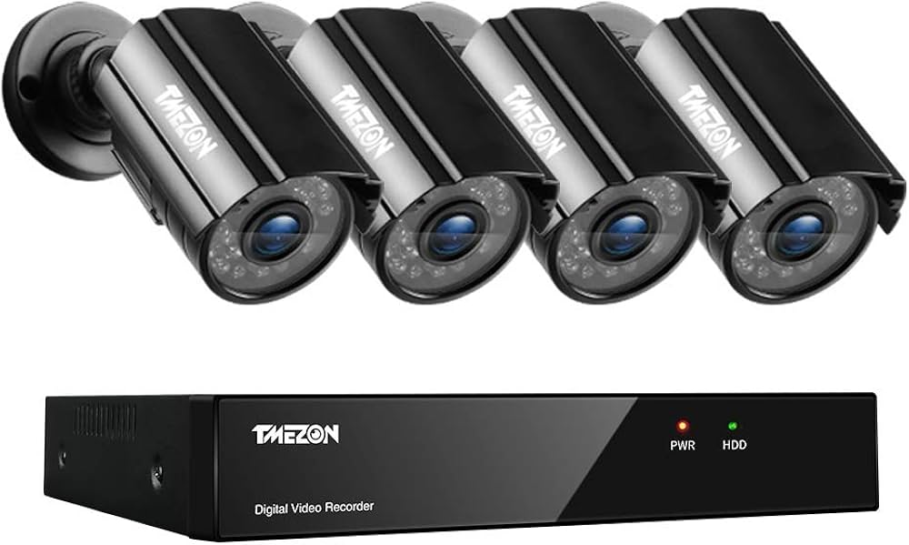 Amazon.co.jp: TMEZON 防犯カメラセット 4CH防犯防犯レコーダー＆ HD