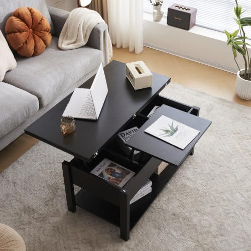 Amazon.co.jp: ローテーブル 収納付き センターテーブル 天板昇降式 天