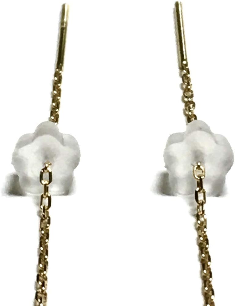 Amazon | 【Rvaru】 K18ピアス 赤珊瑚（染色加工）6mm ロング