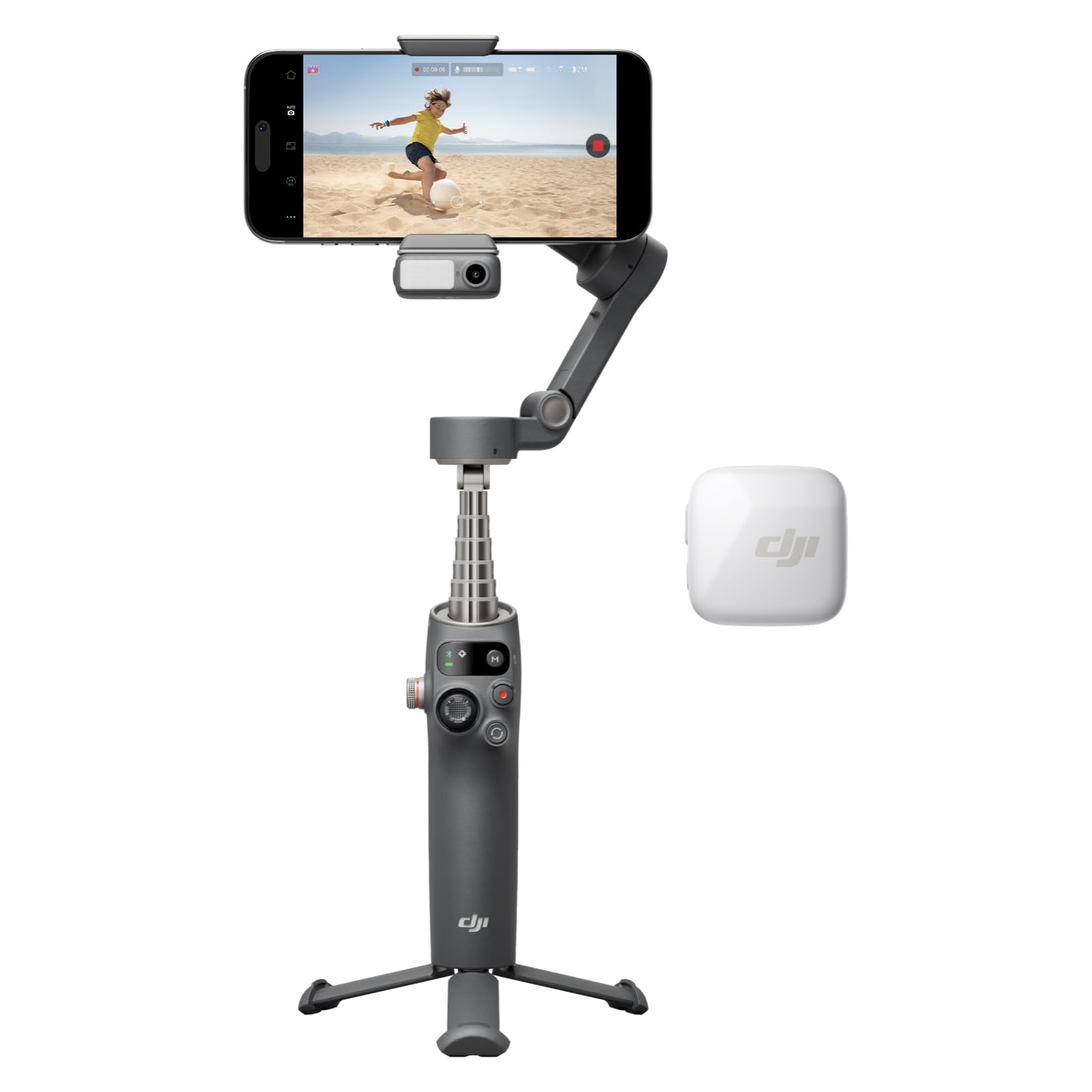DJI Osmo Mobile 7P + Mic Mini TX (Arctic White), Gimbal Stabilizer
