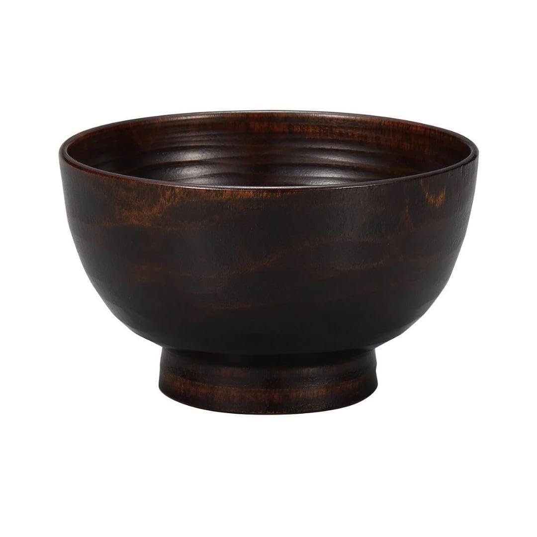 Amazon.co.jp: 創作漆器瑾齋 ハツリ筋椀 拭漆一対 : ホーム＆キッチン