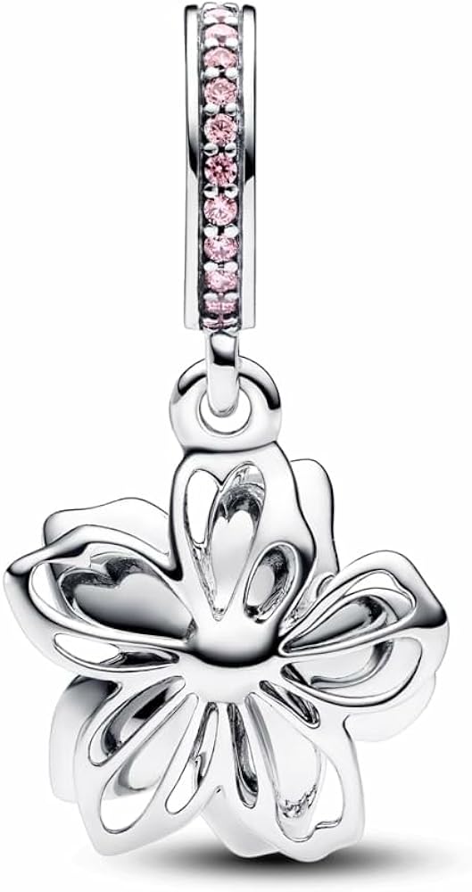 Amazon.com: PANDORA Moments Cherry Blossom Dangle Charm - Sterling