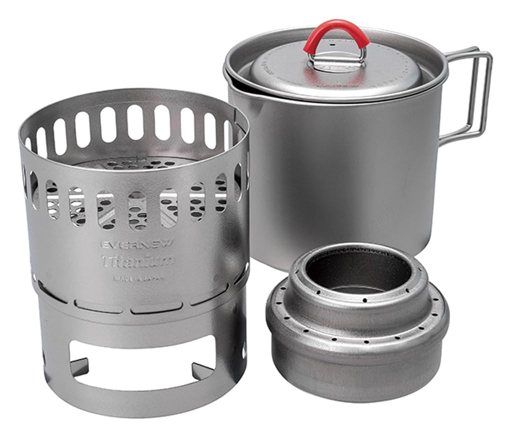 Amazon.com: Evernew Titanium Lightweight Camping Mug Pot Stove Set