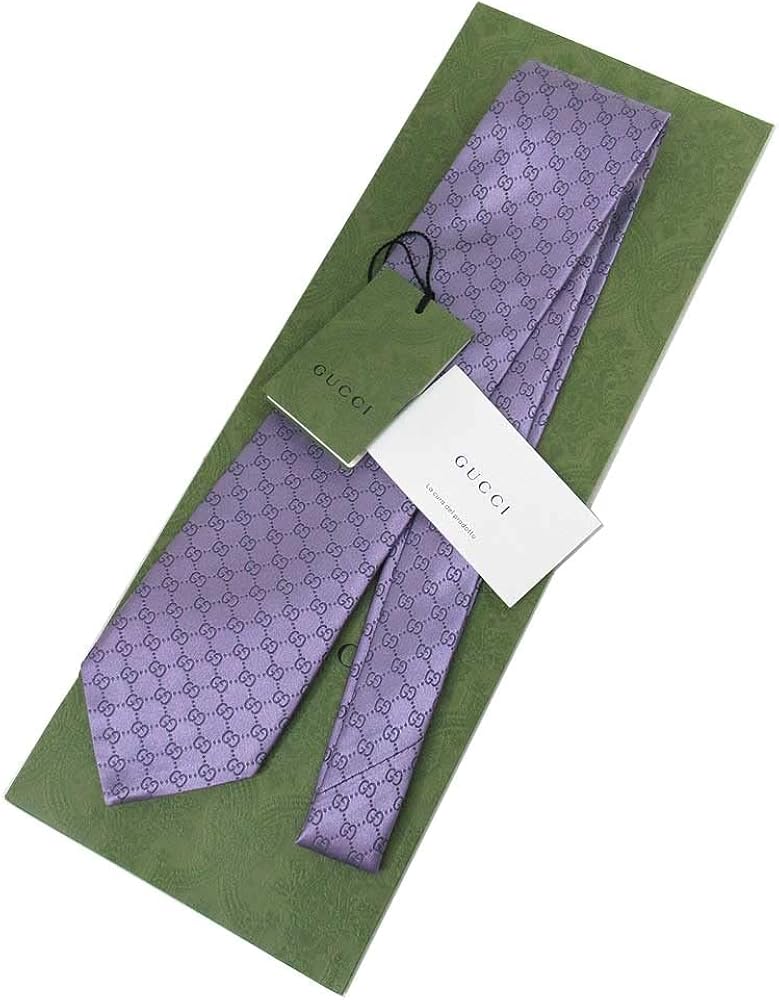 Amazon | [グッチ] ネクタイ メンズ シルク GG柄 456520 4B002 5361
