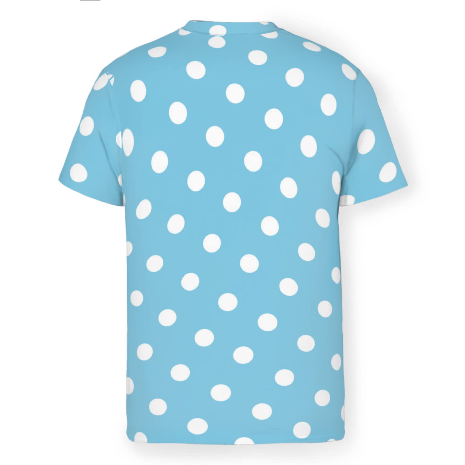 Amazon.co.jp: Tシャツ メンズ 夏服 半袖 水色 ブルー ドット柄 水玉