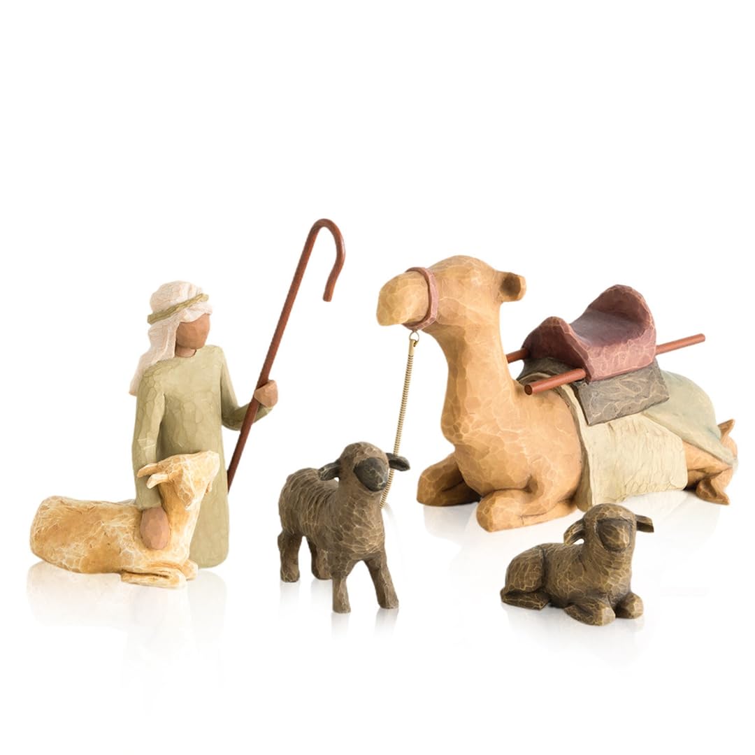 Amazon.co.jp: クリスマス 羊飼い 樹脂 工芸品 置物 イエスシリーズ4点