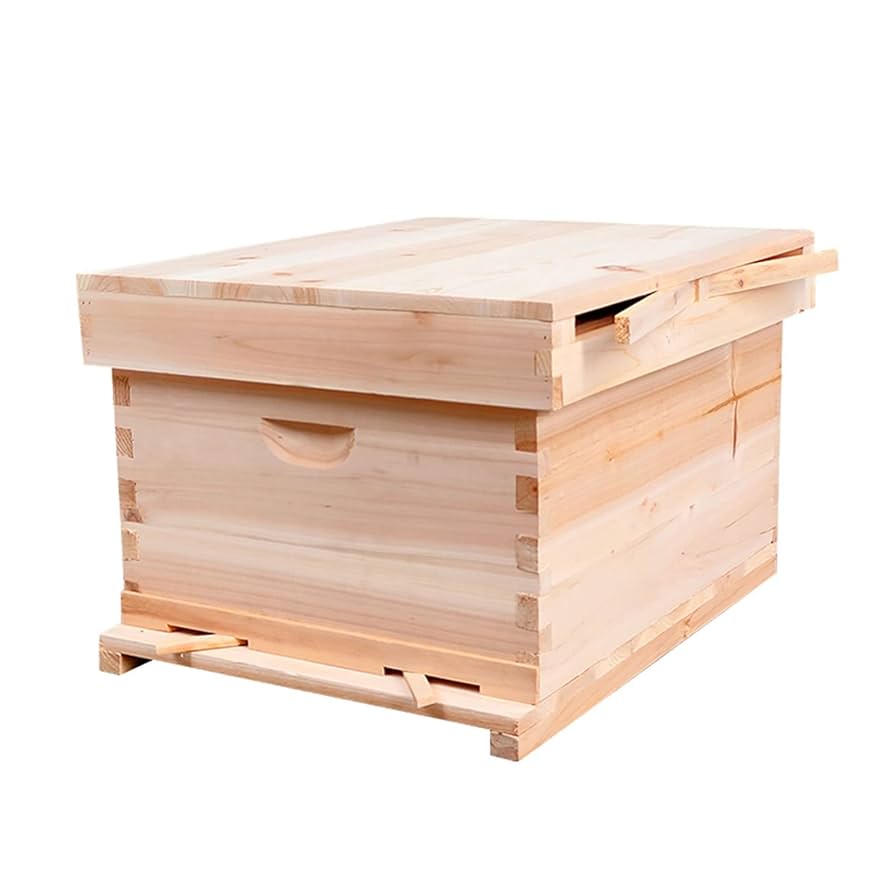 蜜蜂巣箱4段監視扉付・すむし対策全面ステンレス網底 【公式通販】