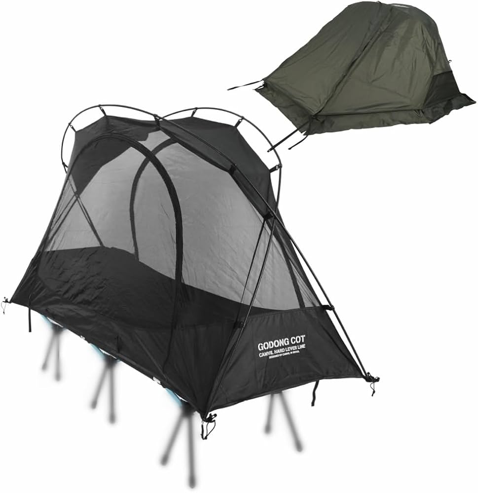 Amazon.co.jp: CAMVIL GODONG ソロテント 防水外帳付き メッシュコット