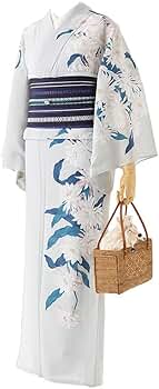 Amazon | [dear-japan] 撫松庵 絵羽 月下美人 グレー 花 セオアルファ