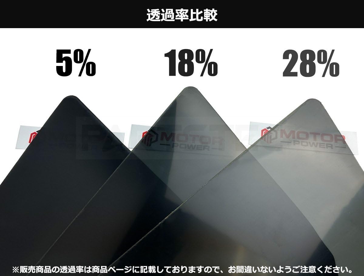 Amazon.co.jp: MOTOR POWER 脱着可能 200系 ハイエース 透過率 5