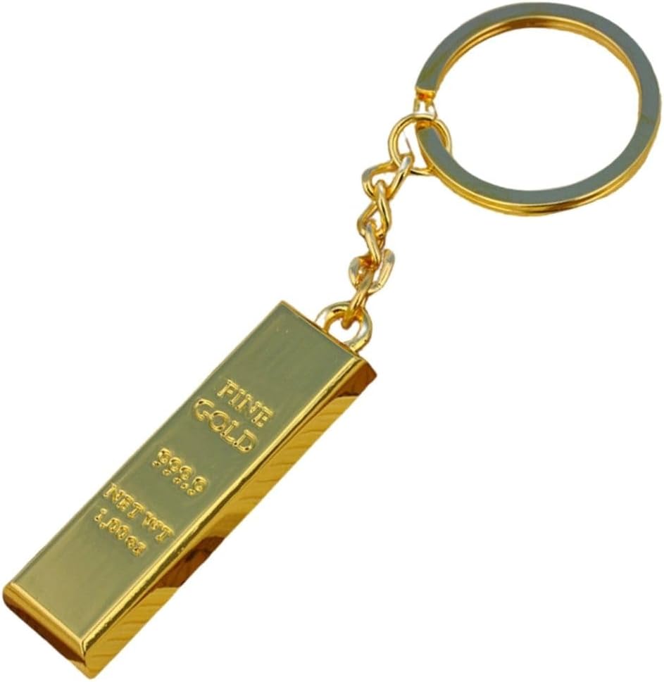 Amazon.co.jp: [DAZUMA] キーホルダー インゴット レプリカ ゴールド
