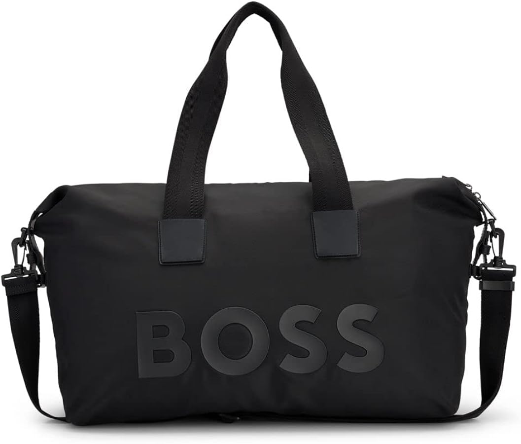 Amazon | [ボス] ボストンバッグ ラージロゴ&ジップアップ リサイクル