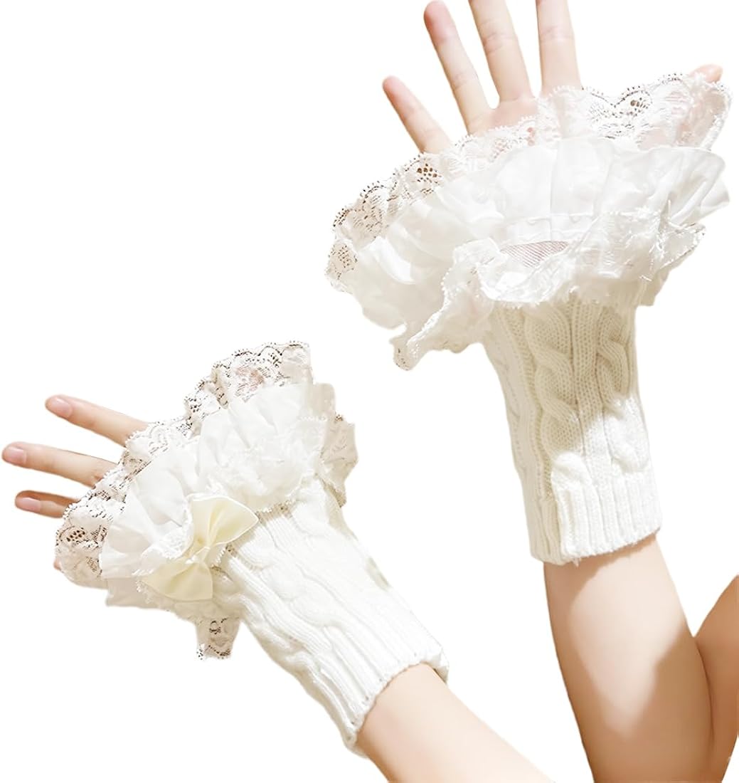 SANNIDHI® Lolita Gloves Arm Warmers y2k for Women Girls, Aesthetic