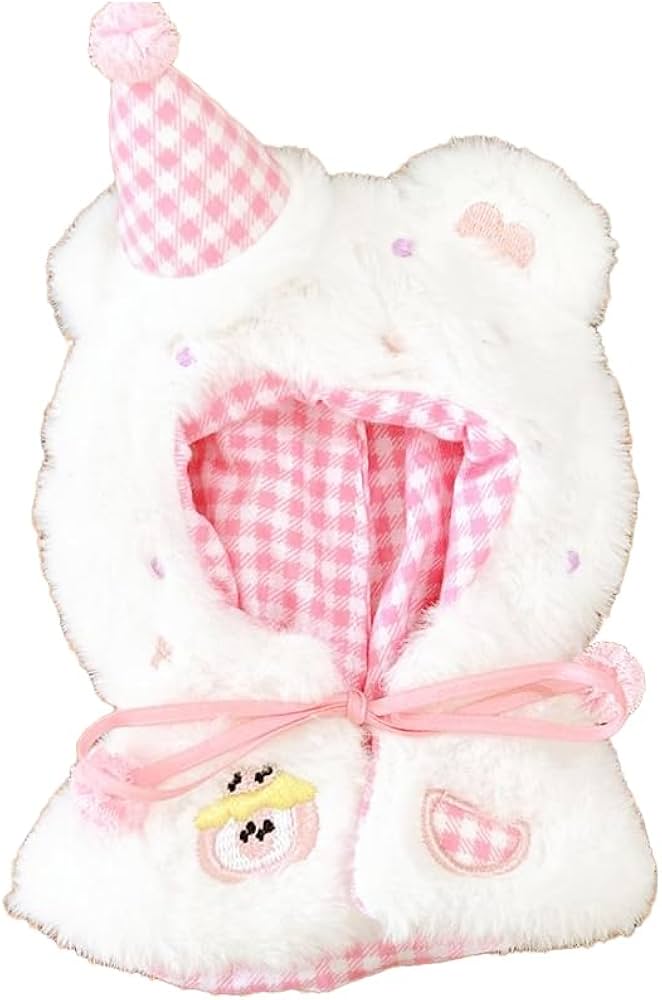Amazon.co.jp: 【ぬい服】 ぬいぐるみ用ふわふわくまポンチョ【10~15cm