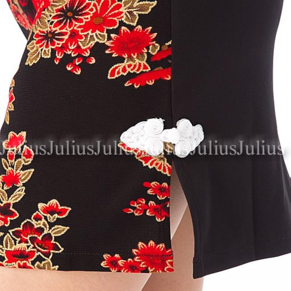 Amazon | 和柄 ミニ丈 ホルターネック チャイナドレス ワンピース