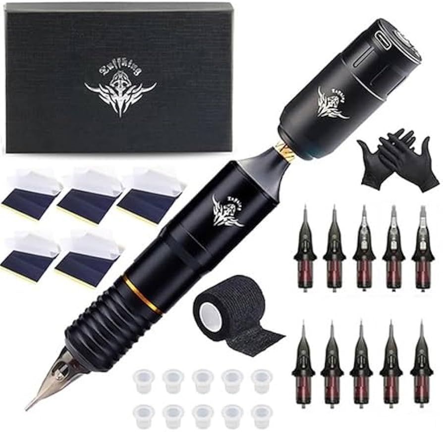 Amazon | プロのタトゥーマシン ワイヤレスタトゥーマシン セット