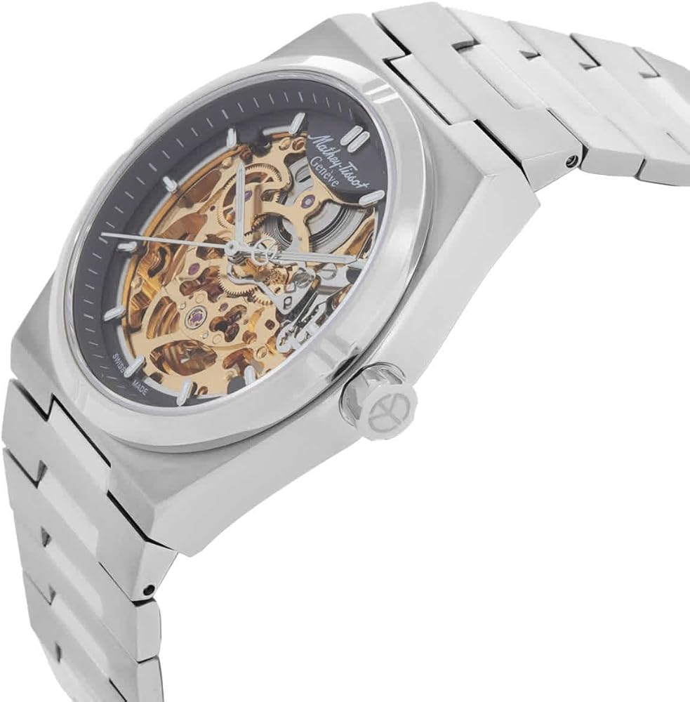 Amazon.com: Mathey-Tissot Zeus Skeleton Automatic Grey Dial Men's