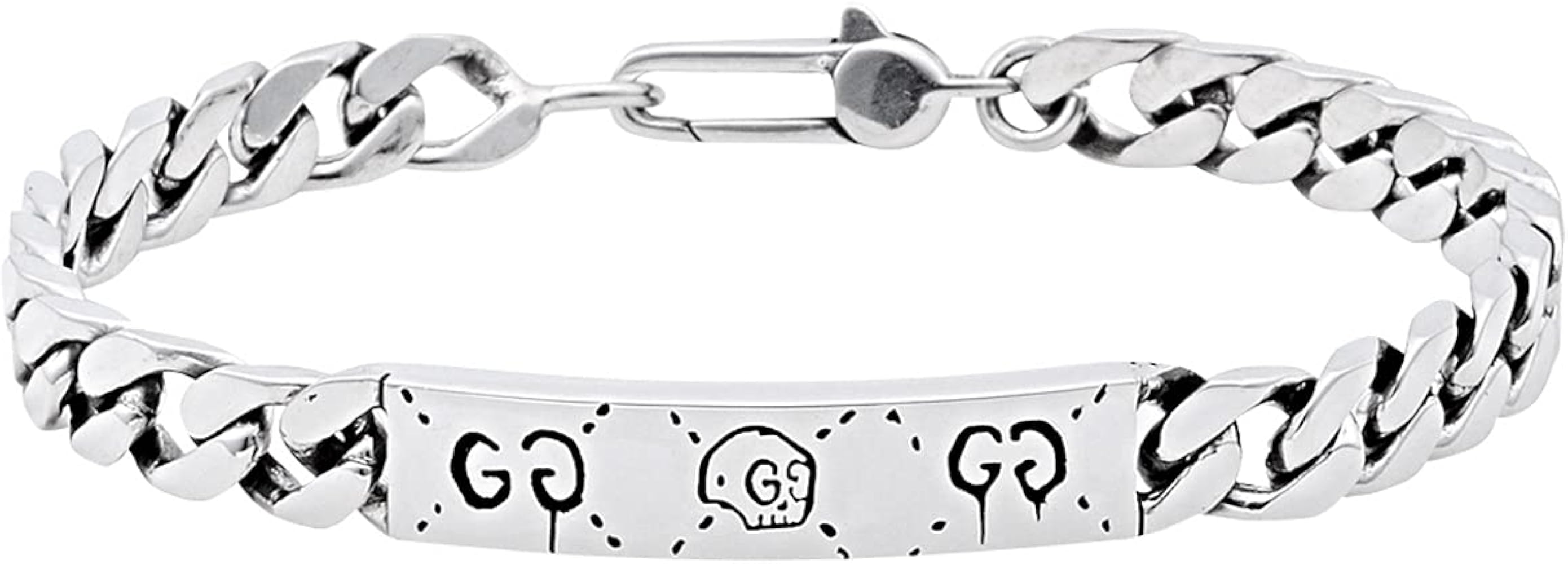 Amazon | GUCCI ゴースト スターリングシルバー チェーン ブレスレット