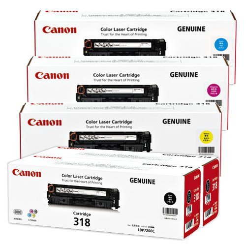 Amazon.co.jp: CANON 国内純正トナーカートリッジ318 CRG-318 4色5本