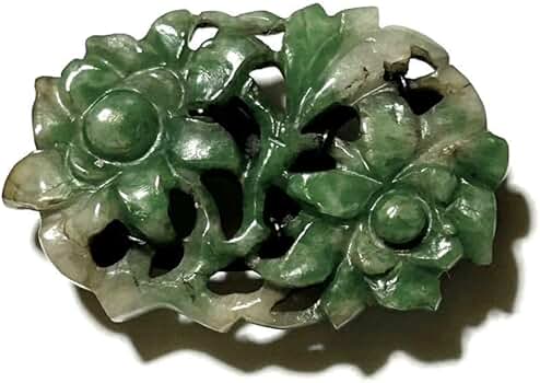 Amazon | 翡翠 帯留め ヒスイ アンティーク レトロ 大正ロマン 和装