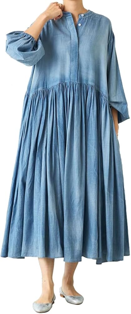 Amazon.co.jp: [BEARDSLEY] [ビアズリー] シフォンデニムギャザー