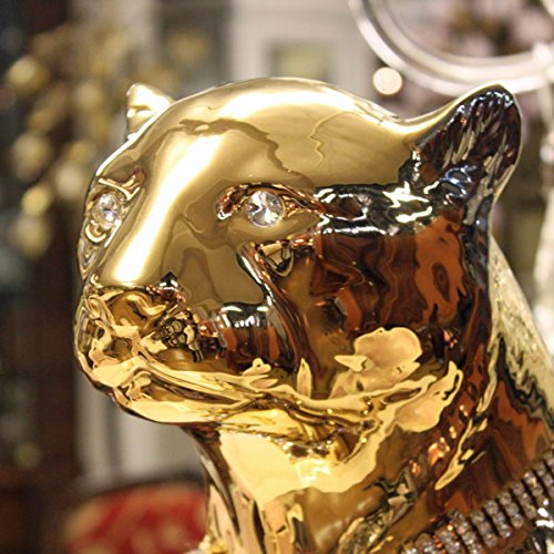 Amazon.co.jp: 陶器 動物 ヒョウ 置物 イタリア製 豹 レオパード