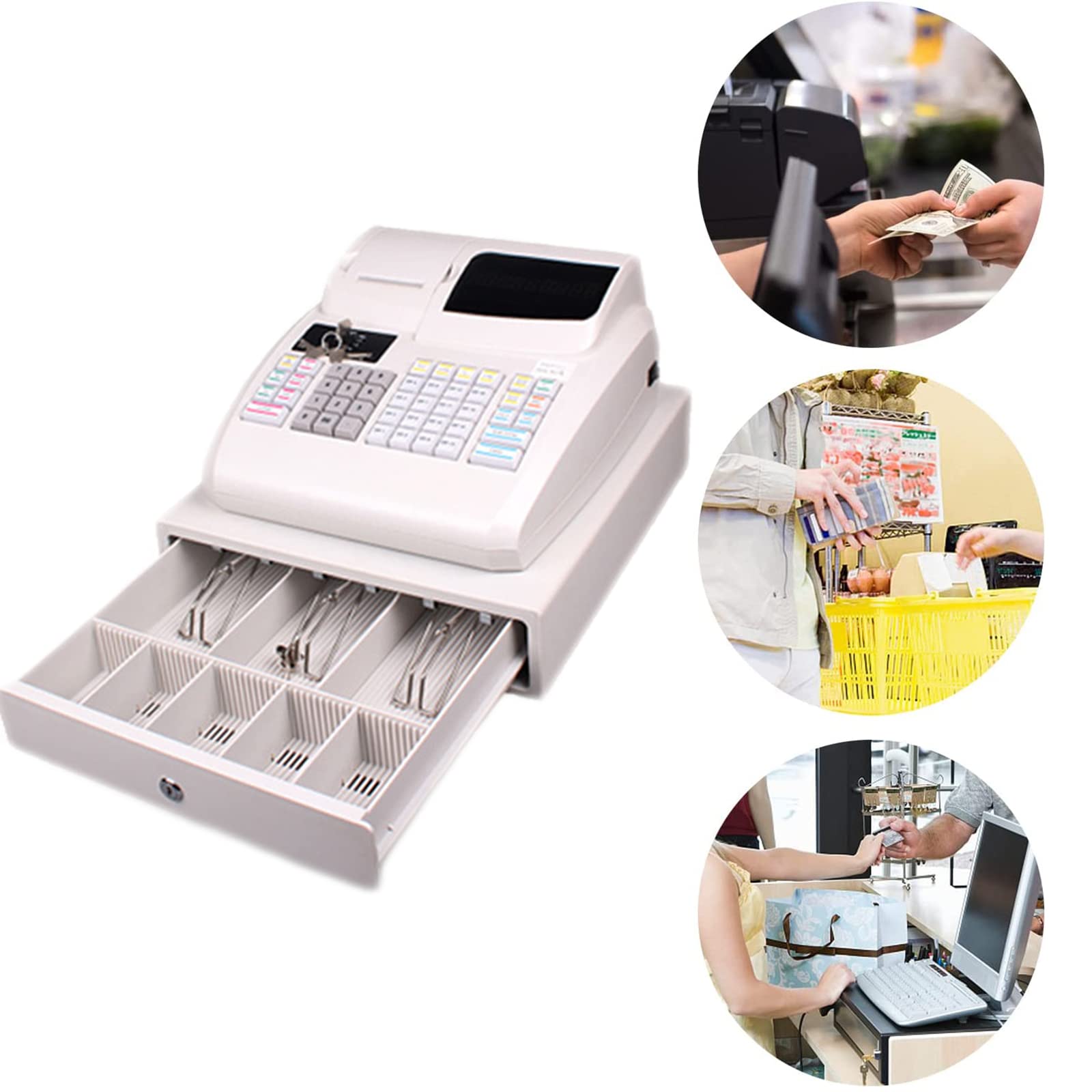 Amazon.co.jp: POS システム レジ、6 桁 LED 47 キー、キャッシュ