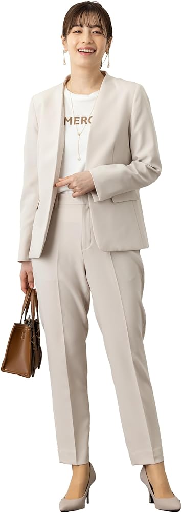 Amazon | [ROBEDECORA] レディース パンツスーツ セットアップ ノー