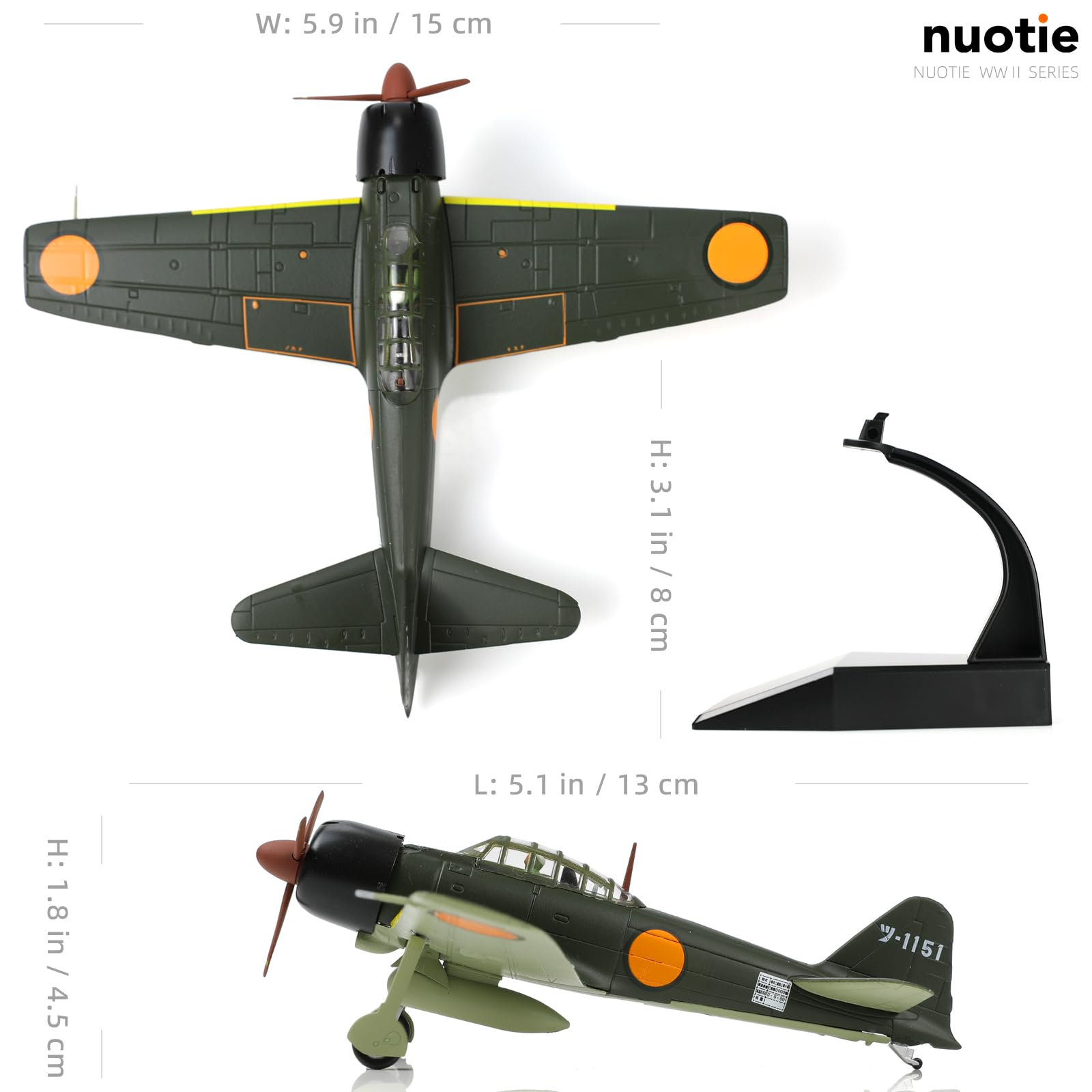 日本海軍 大日本帝國海軍 零戦32型 キーホルダー ゼロ戦 無塗装 Planetags