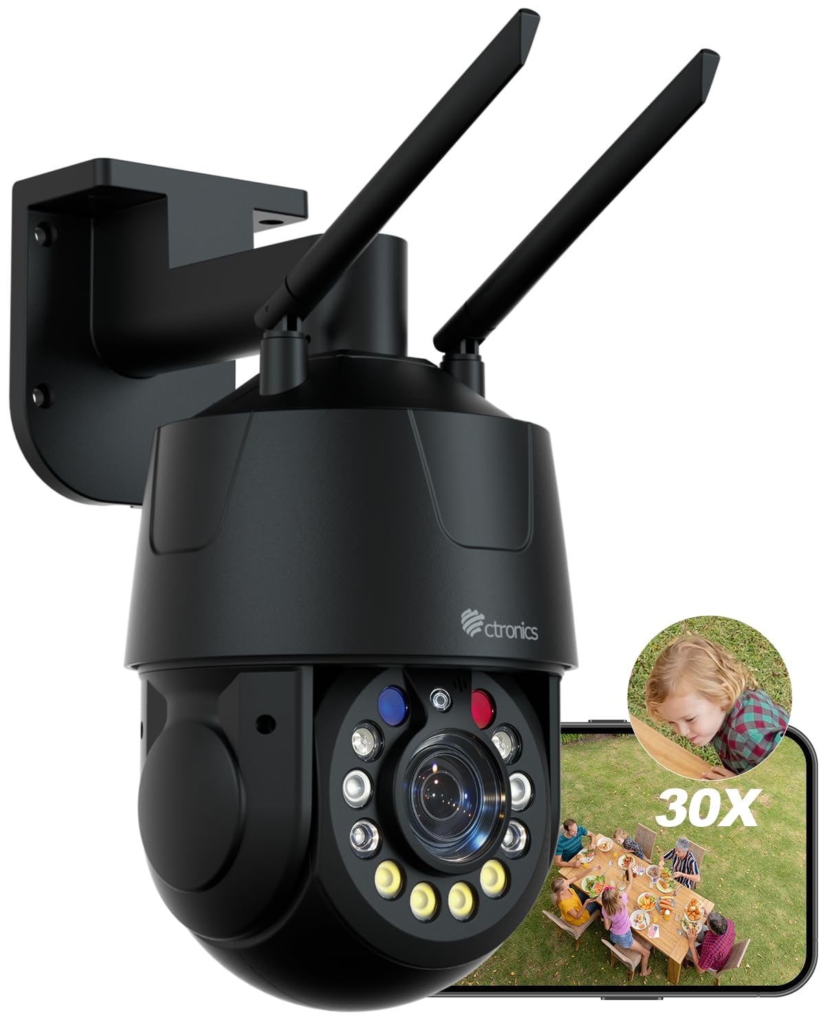 Amazon.co.jp: 【3K・30倍光学ズーム 】Ctronics 防犯カメラ 屋外 5MP