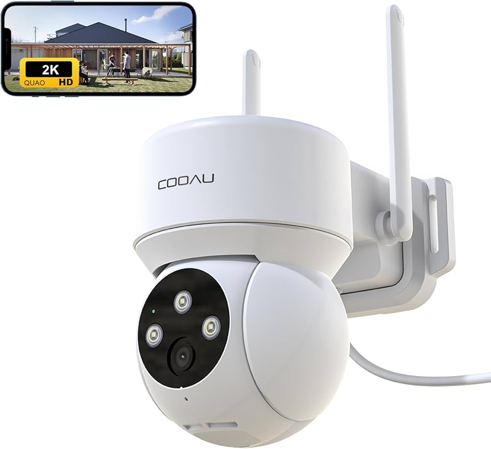 Amazon.co.jp: 【2K超高画素 ・夜間カラー撮影】 COOAU 防犯カメラ