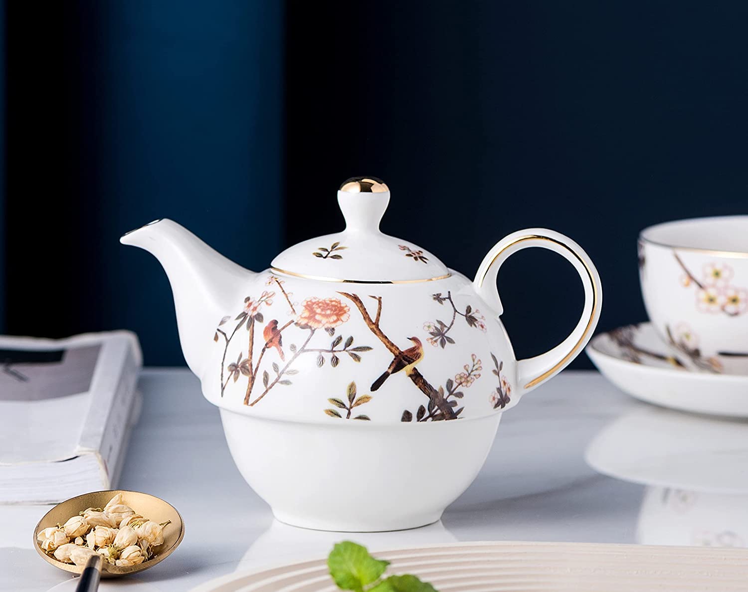 Amazon.co.jp : ユーロ スタイル ボーン チャイナ ティー フォー ワン