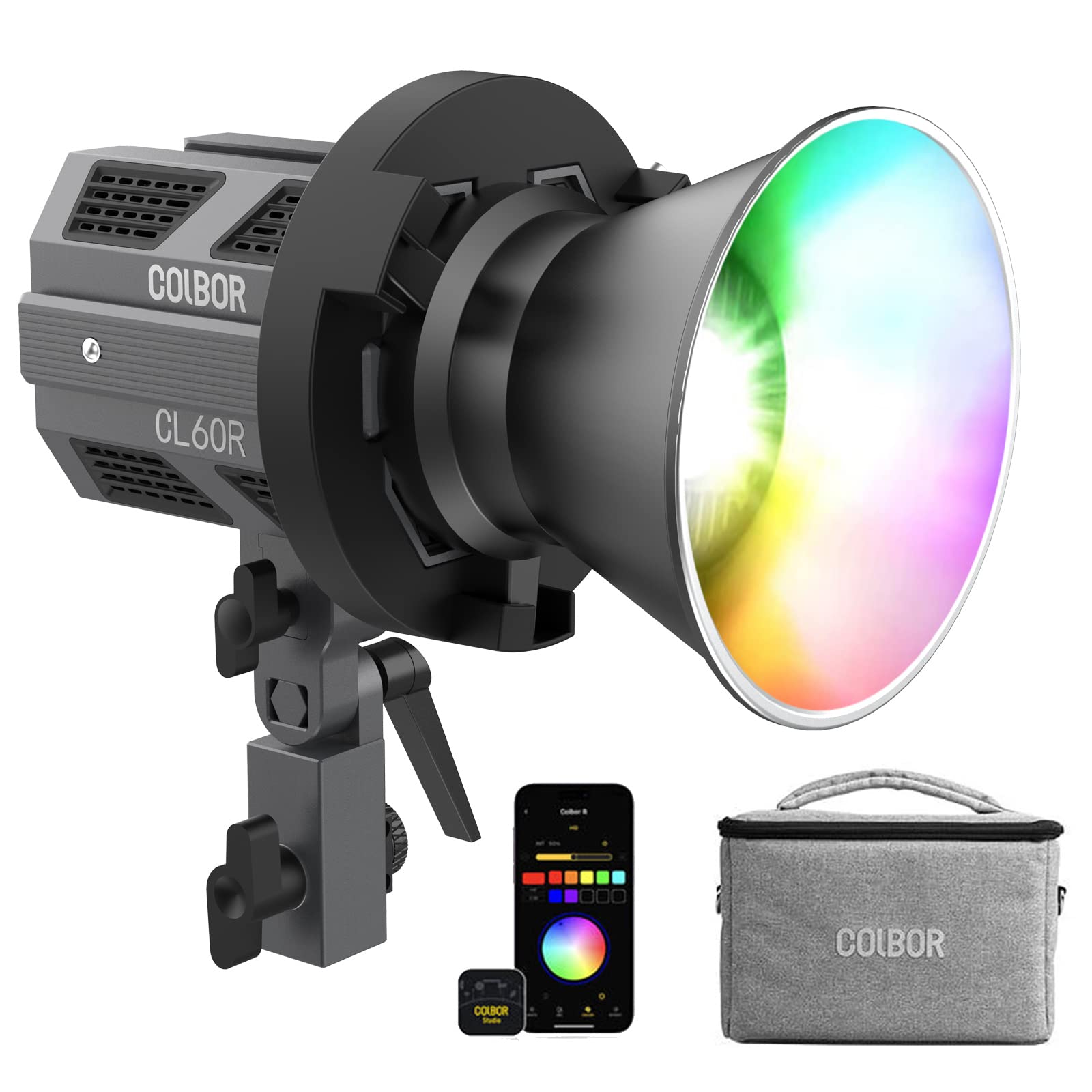 Amazon.com : COLBOR CL60R COB Video Light, RGBWW 65W Full Color