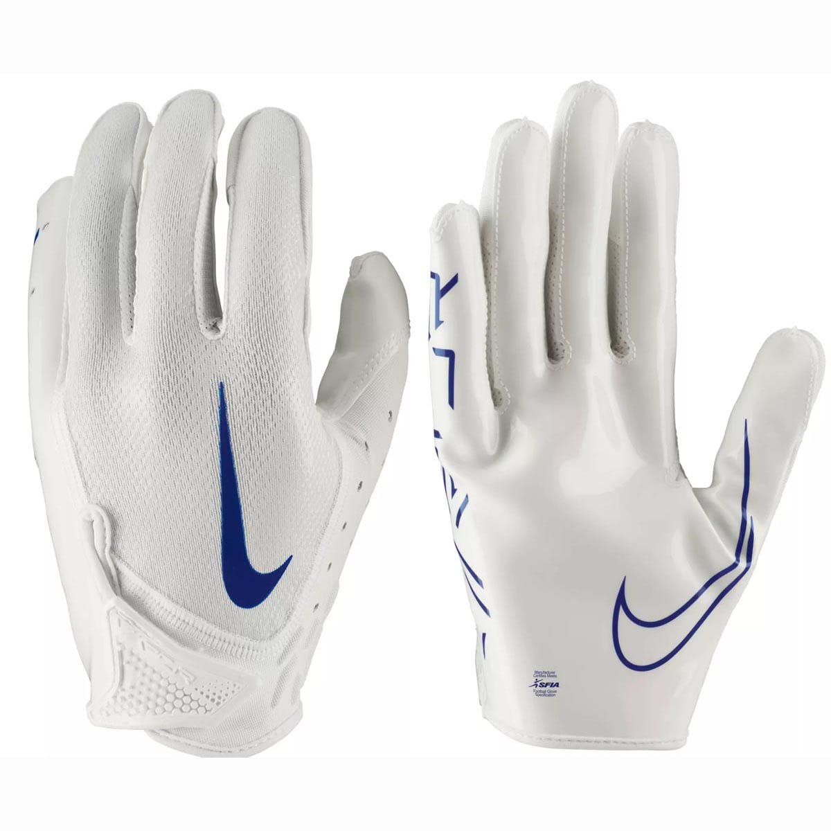 Nike Vapor Jet 7.0 Football Gloves White | White | Royal 2XL