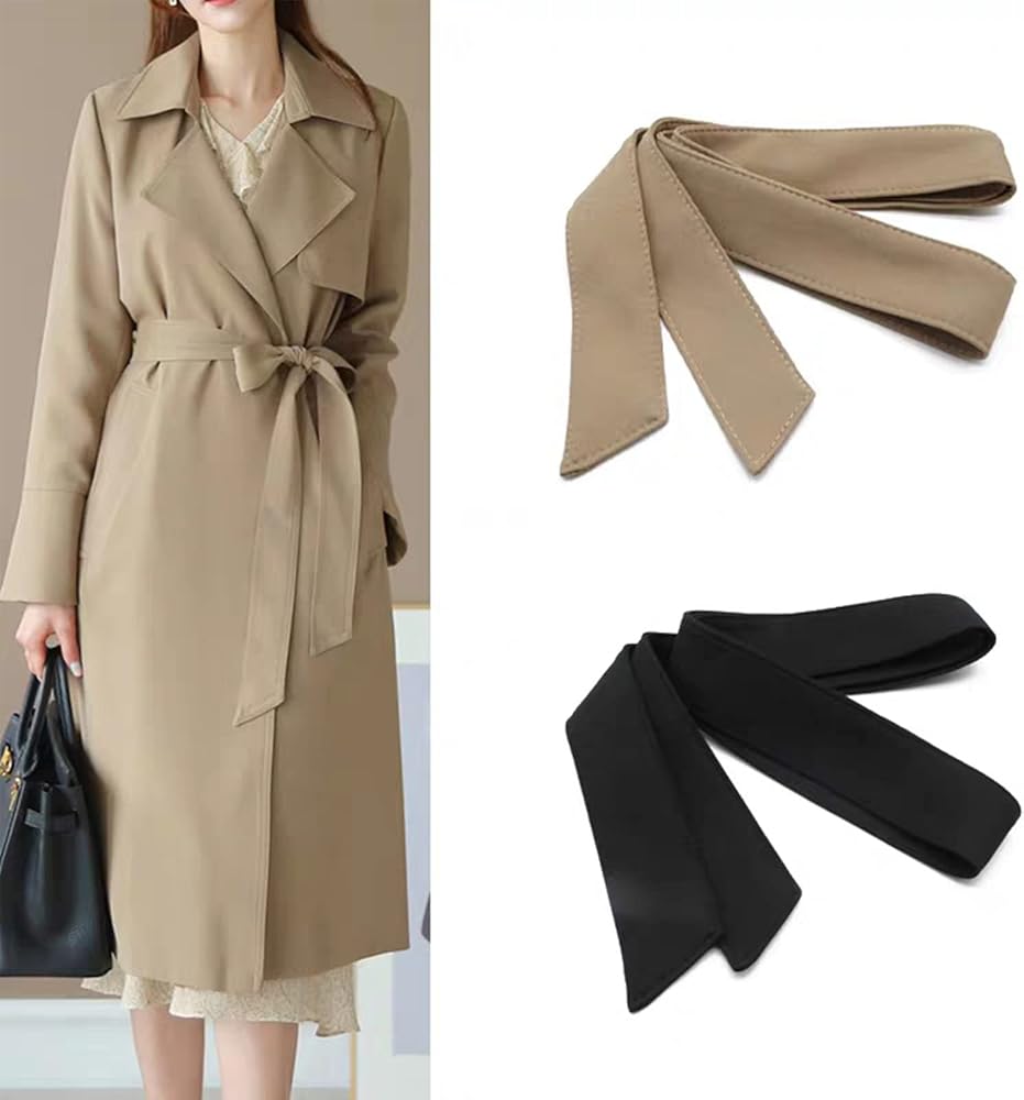 Amazon | [BQBQERT] オーバーコートウエストベルトコートベルト