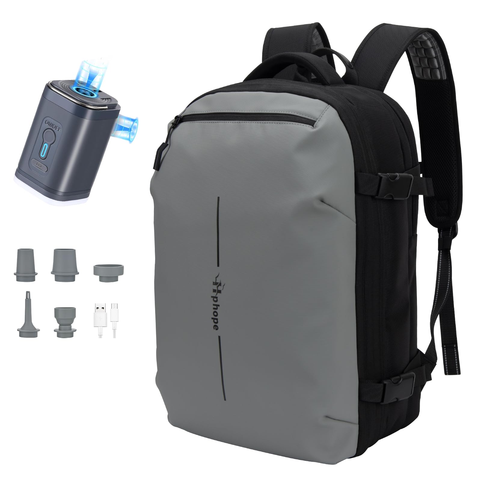 Amazon.co.jp: [Hp hope] 真空圧縮 リュック 60L エア真空 バック