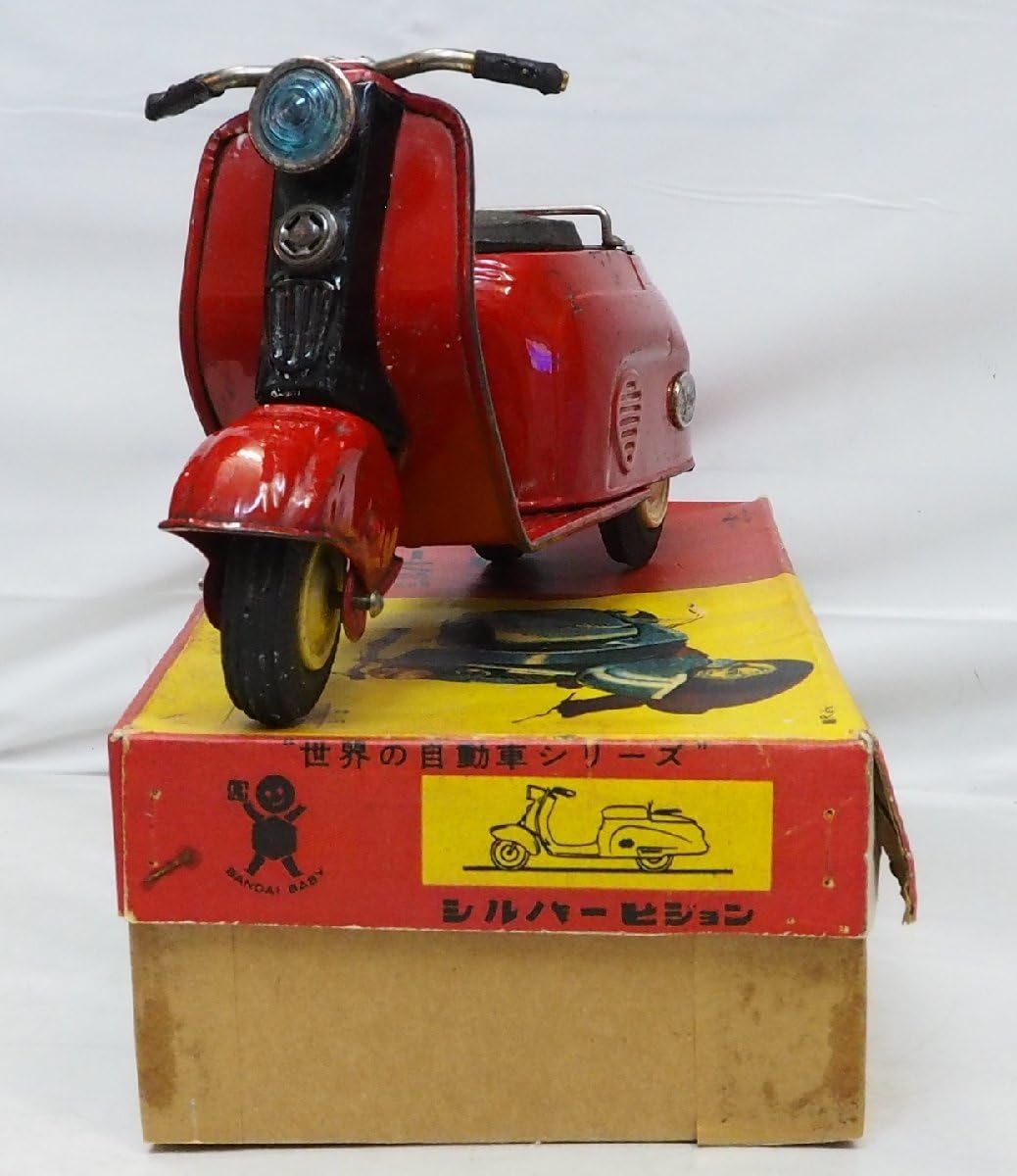 ブリキ のスクーター、旧バンダイのシルバーピジョン、ビンテージ 三菱