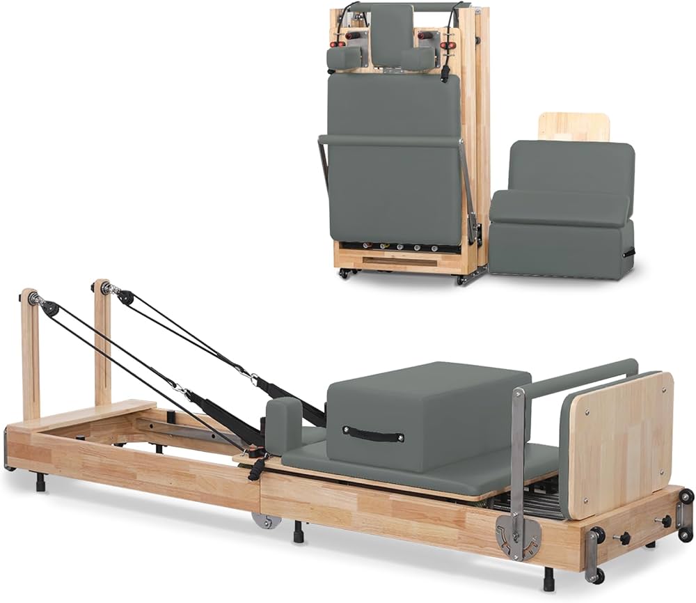 Amazon.co.jp: Li Fitness ピラティス リフォーマーマシン、オーク