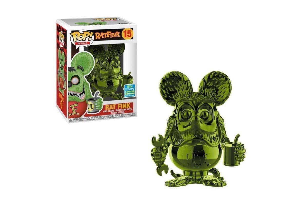 Amazon.com: Funko Pop! Icons: Green Chrome Rat Fink - 2019 SDCC