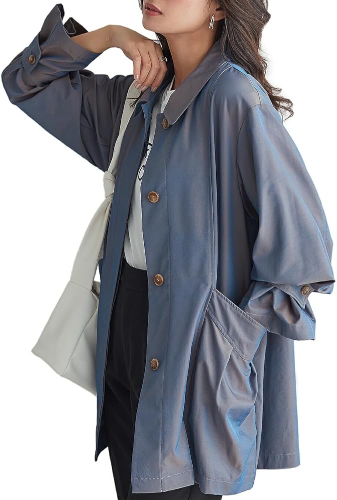 Amazon | [リダイアル] 『絶妙ルーズ、モードな玉虫色コート