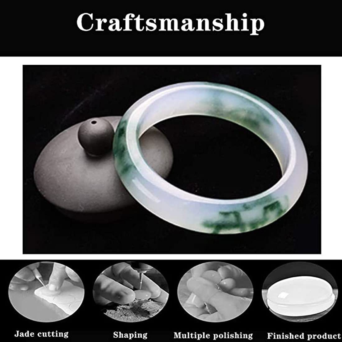 Amazon.co.jp: 天然珪岩翡翠フローティングフラワー翡翠ブレスレット