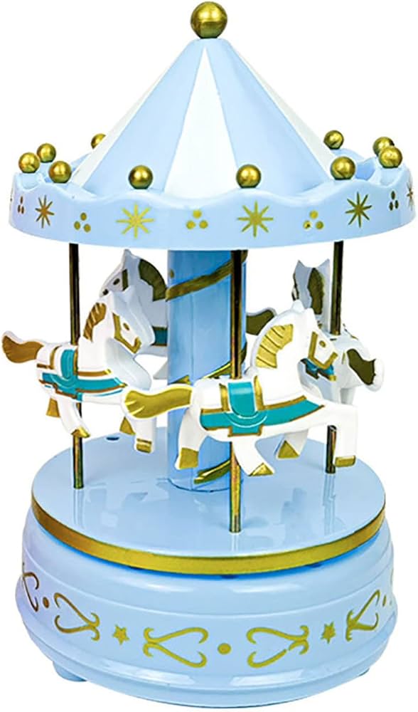 Amazon | ミニ 小型 オルゴール 回転木馬 カルーセルオルゴール