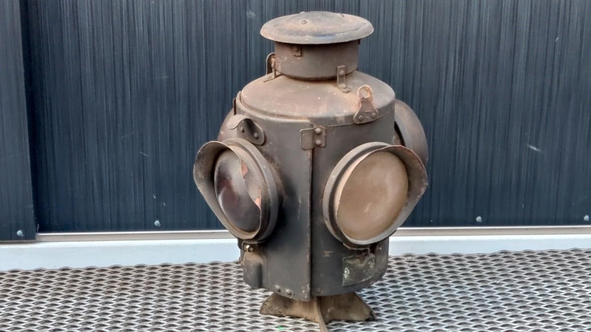 希少 コレクター放出品 転テツ標識灯 1974年 鉄道標識 国鉄 昭和レトロ