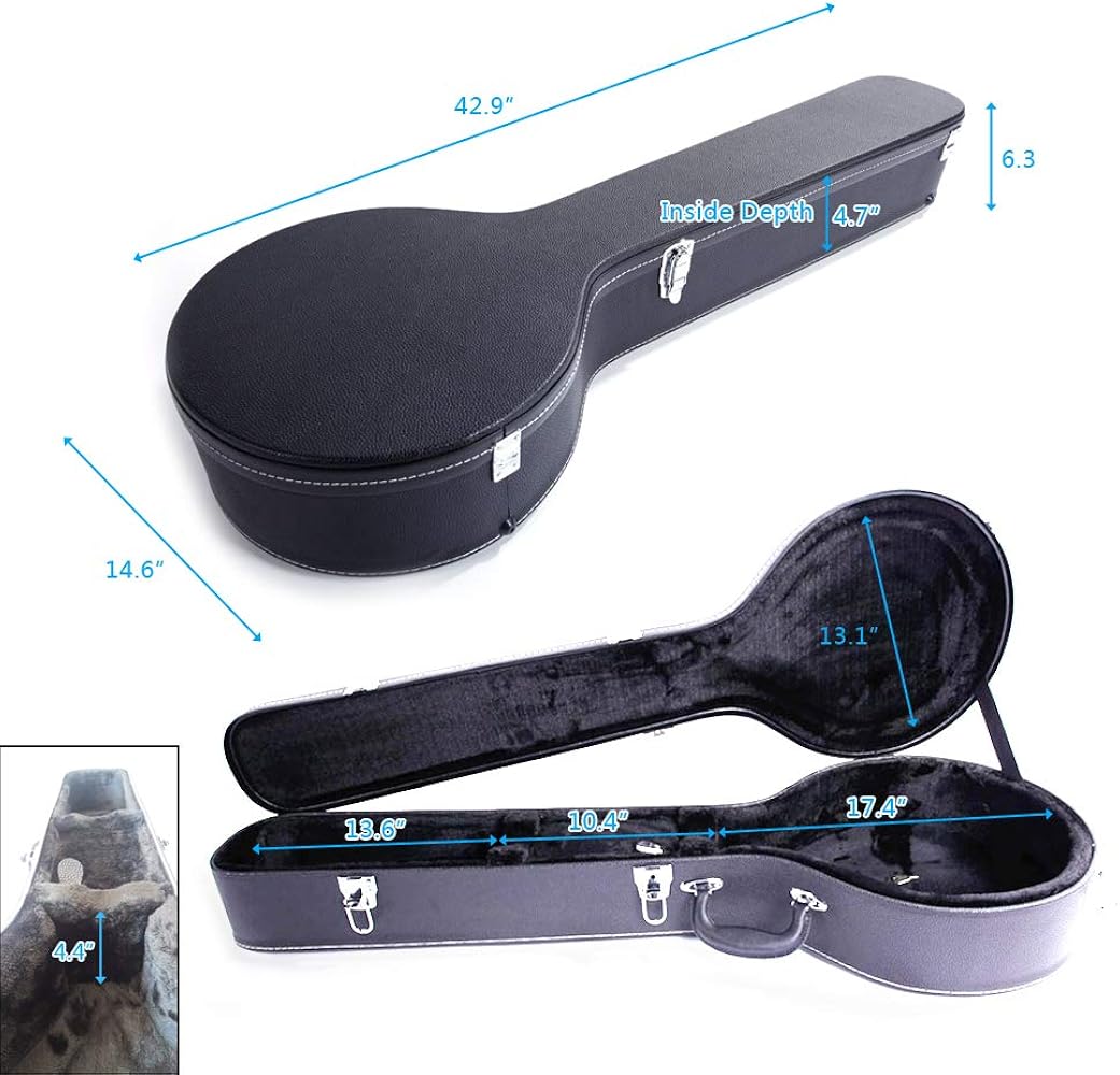 Amazon.com: Ktaxon Banjo Hard Case with Micro Groove Pattern
