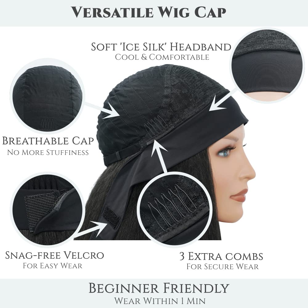 Amazon.com : Aminow Kinky Straight Headband Wig, Soft & Natural as