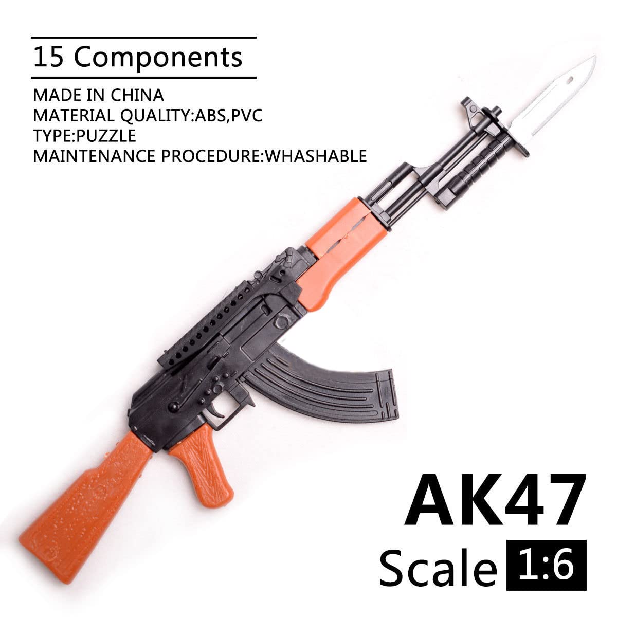 Amazon | 1/6銃ソビエト連邦AK-47自動小銃ミニプラスチック積み木小型