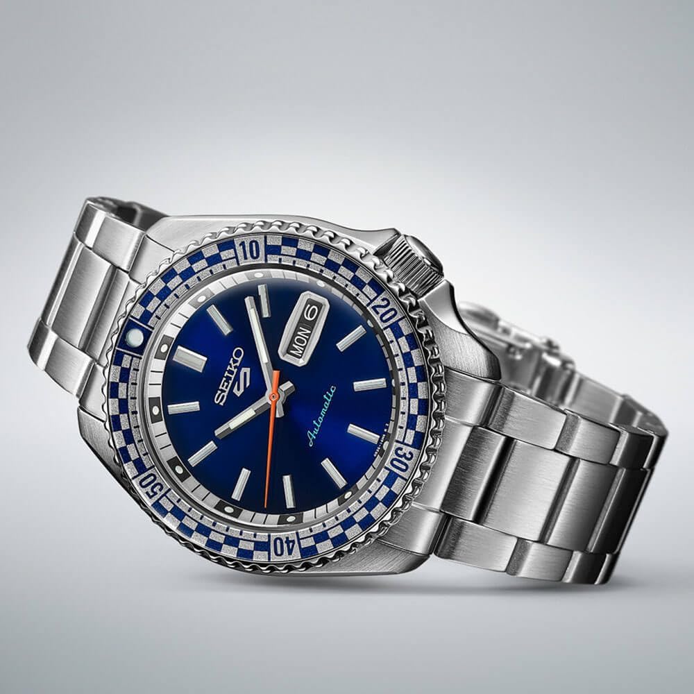 Amazon.com: SEIKO 5 Sports Special Edition Blue Chekered Automatic